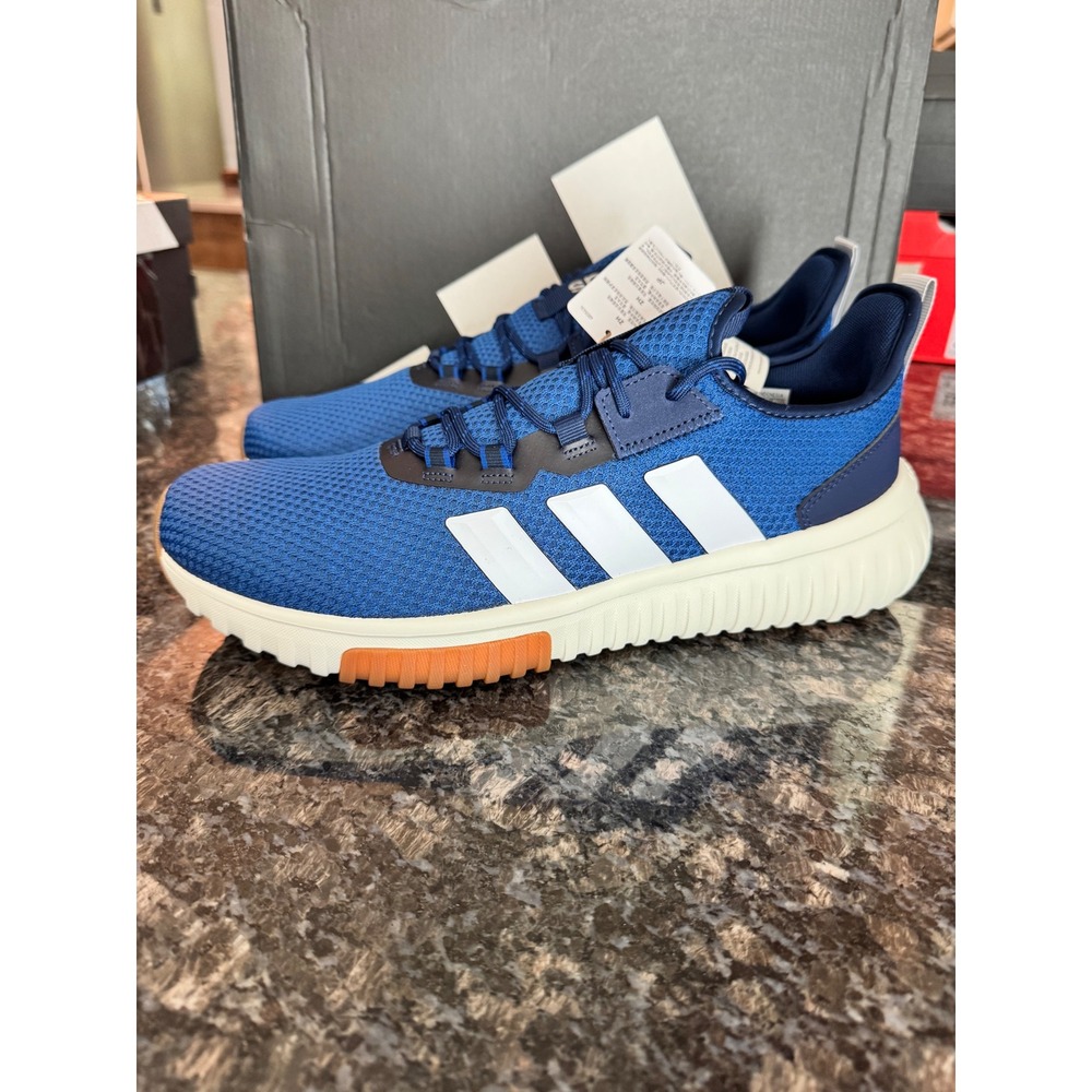Adidas Kaptir 4.0 Mens Sneakers Blue White Gum JR8526 Size 11.5 Running Shoes